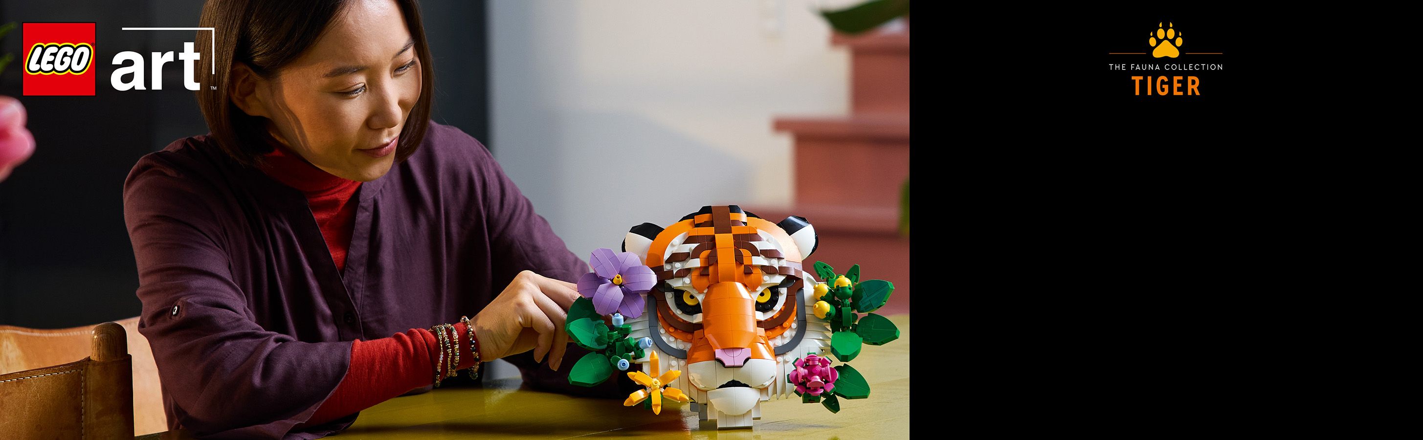 Zostavte vlastného tigra z&nbsp;kociek LEGO® Art